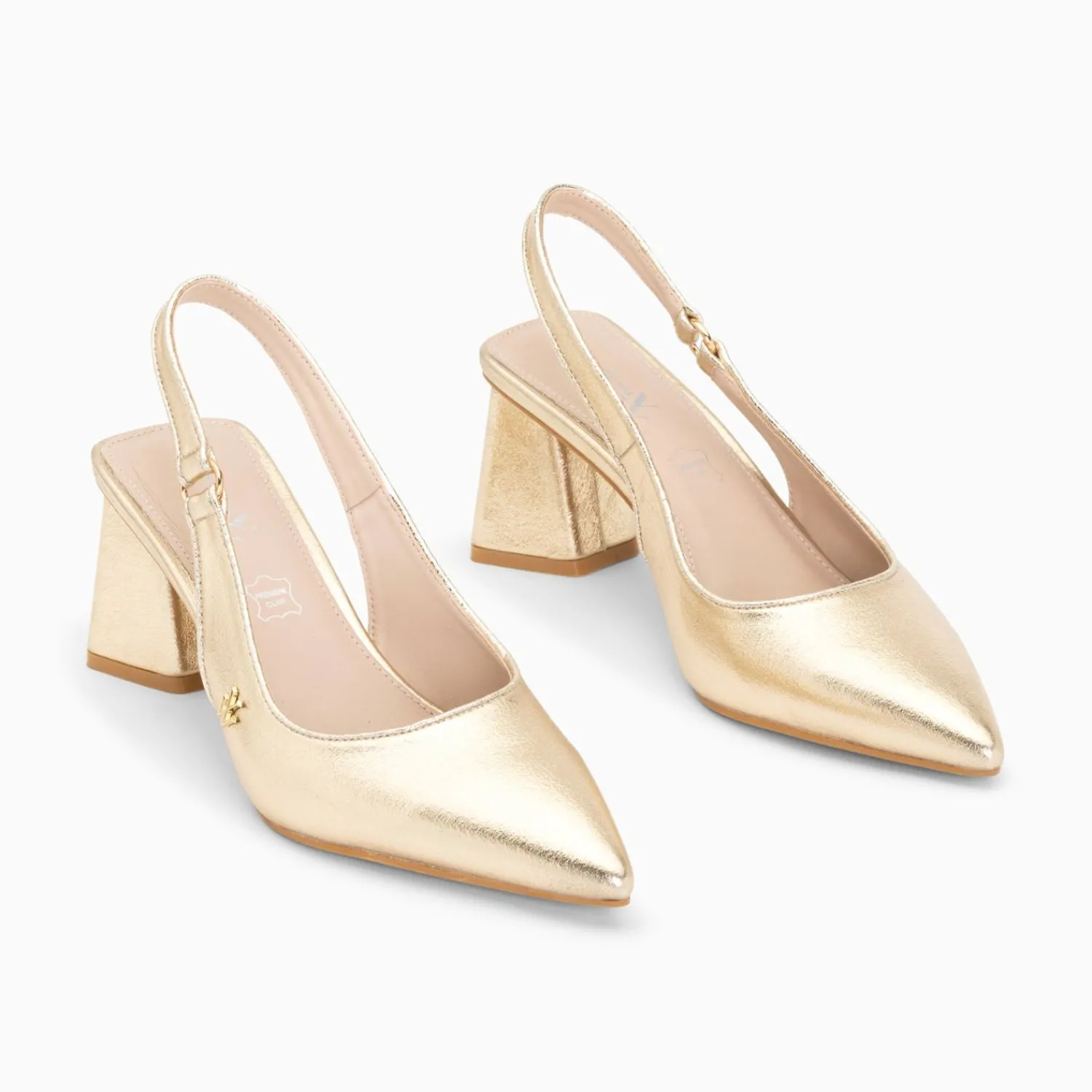 Vanessa Wu Escarpins>Escarpins Slingback Lara Or A Bout Pointu