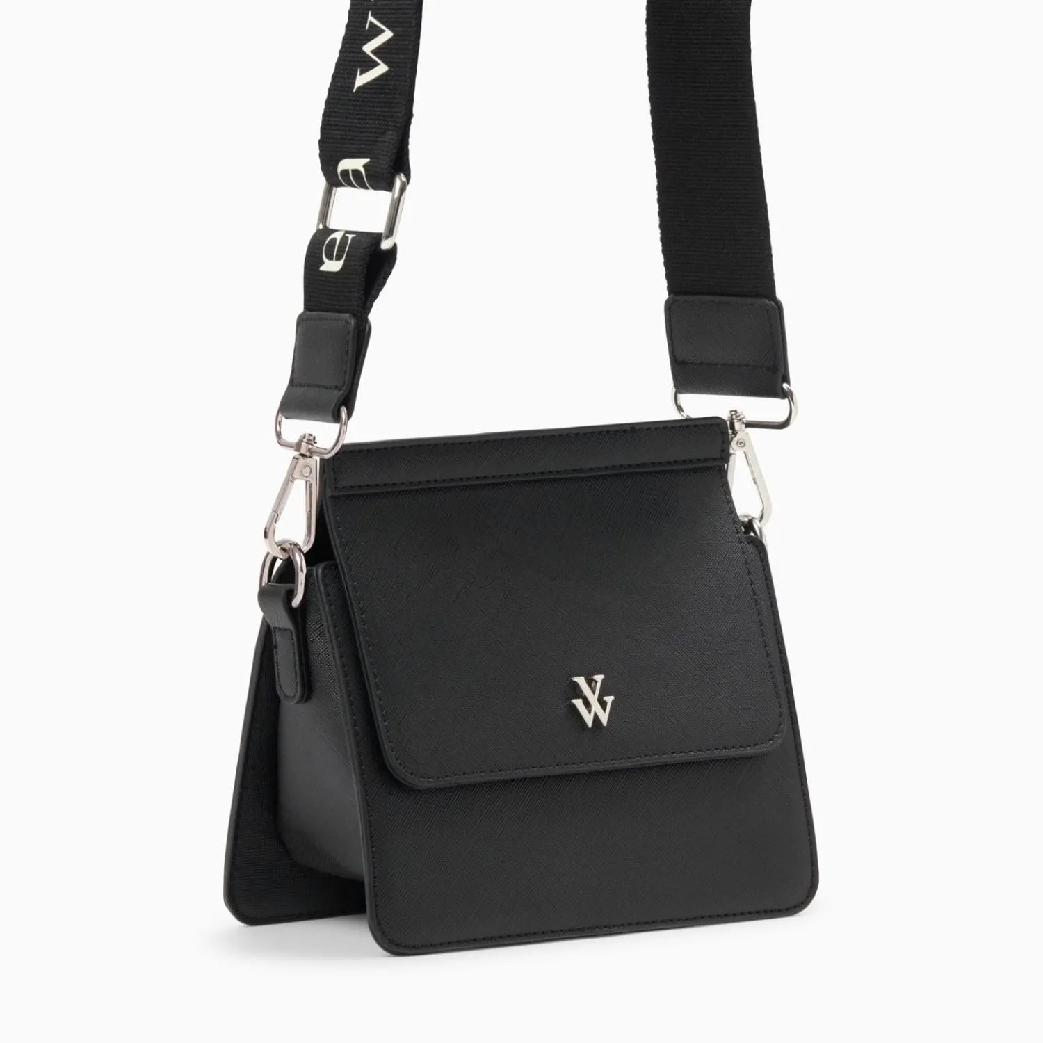 Vanessa Wu Sacs>Mini Sac Trapeze Aurelie Noir A Bandouliere