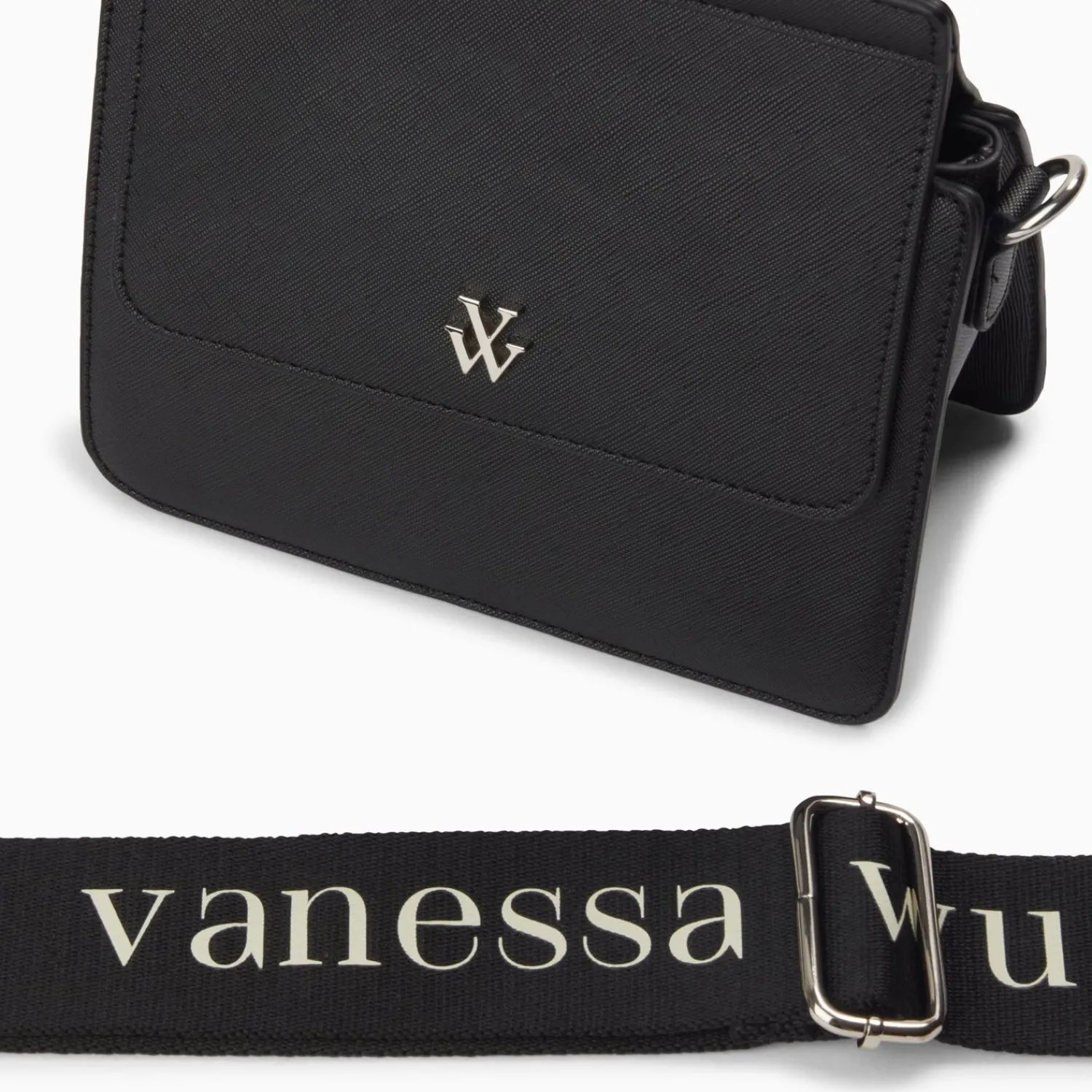 Vanessa Wu Sacs>Mini Sac Trapeze Aurelie Noir A Bandouliere