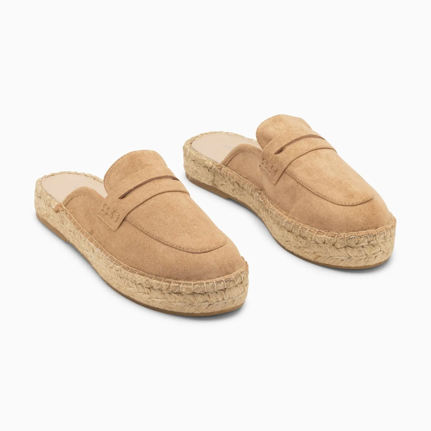 Vanessa Wu Sandales Plates>Mules Claudie Beiges A Semelle Espadrille