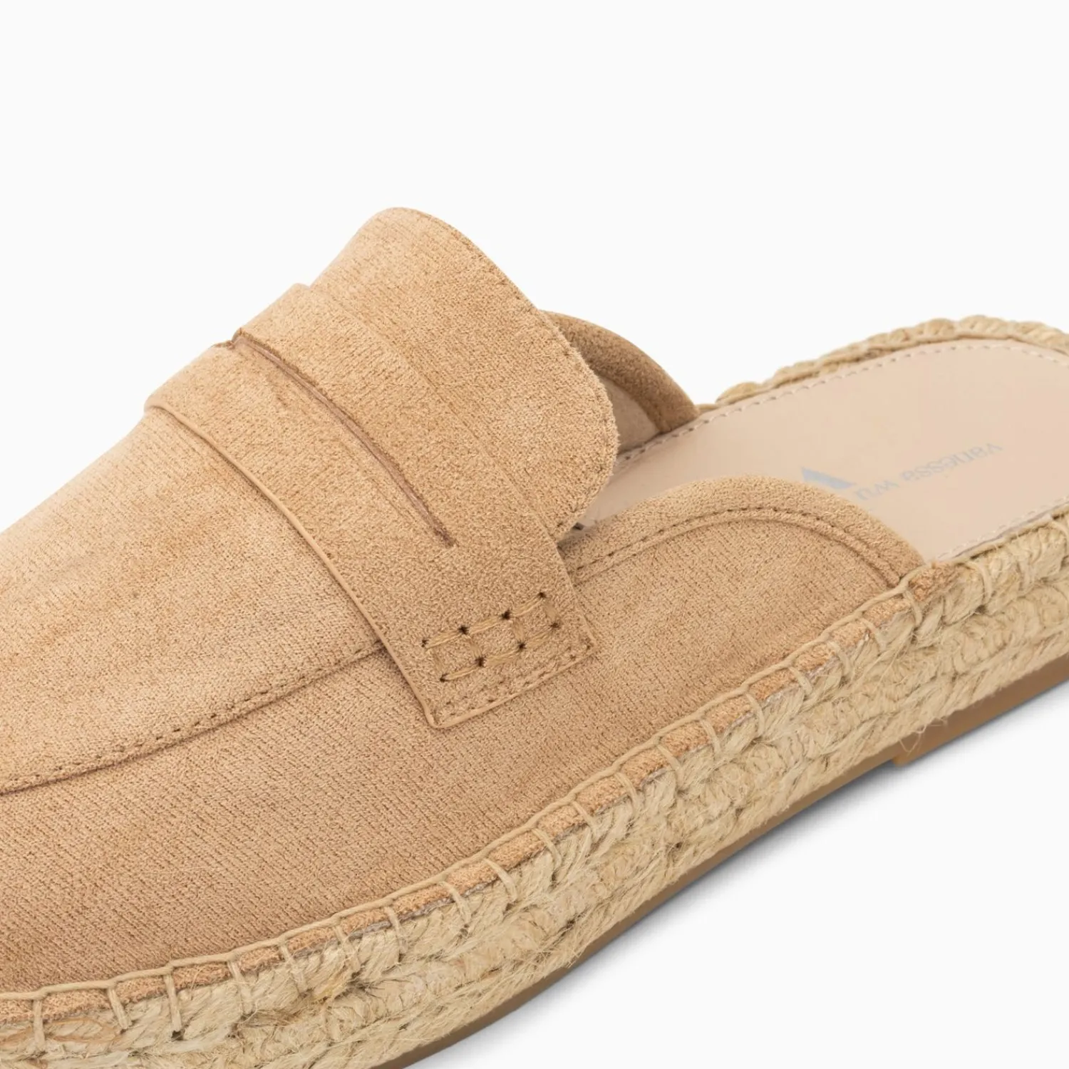 Vanessa Wu Sandales Plates>Mules Claudie Beiges A Semelle Espadrille