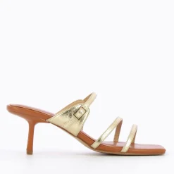 Vanessa Wu Sandales À Talon, Compensées>Mules Kitten Heel Axelle Or