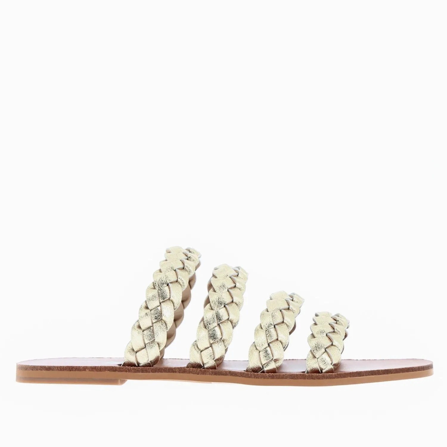 Vanessa Wu Sandales Plates>Mules Mila A Brides Tressees Or