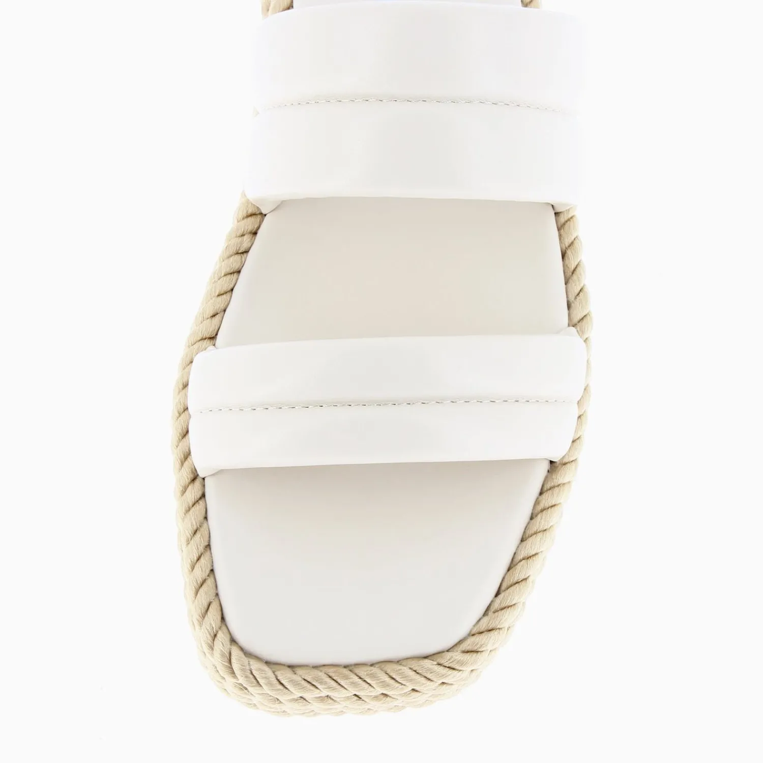 Vanessa Wu Sandales Plates>Mules Nala Beige Clair A Plateforme Cordes