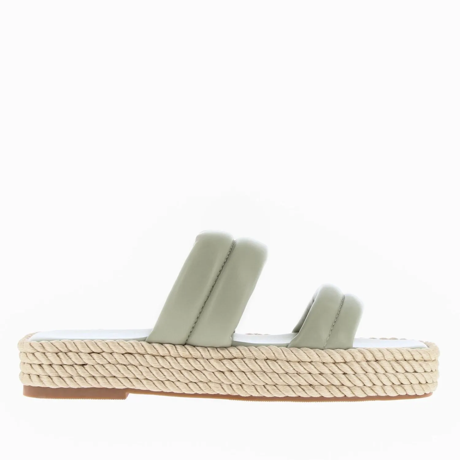 Vanessa Wu Sandales Plates>Mules Nala Vert Pastel A Plateforme Cordes