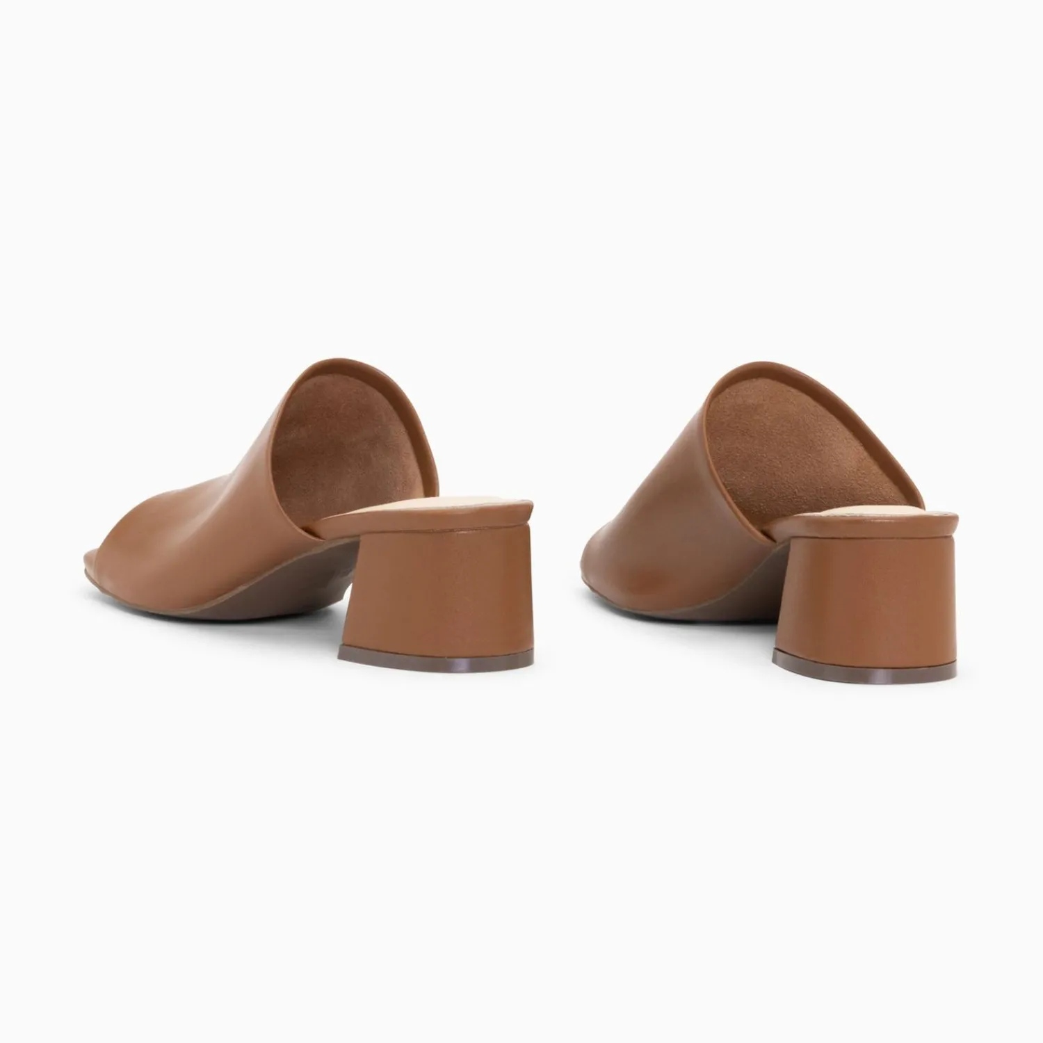 Vanessa Wu Sandales À Talon, Compensées>Mules Peep-Toe Helene Camel A Talon
