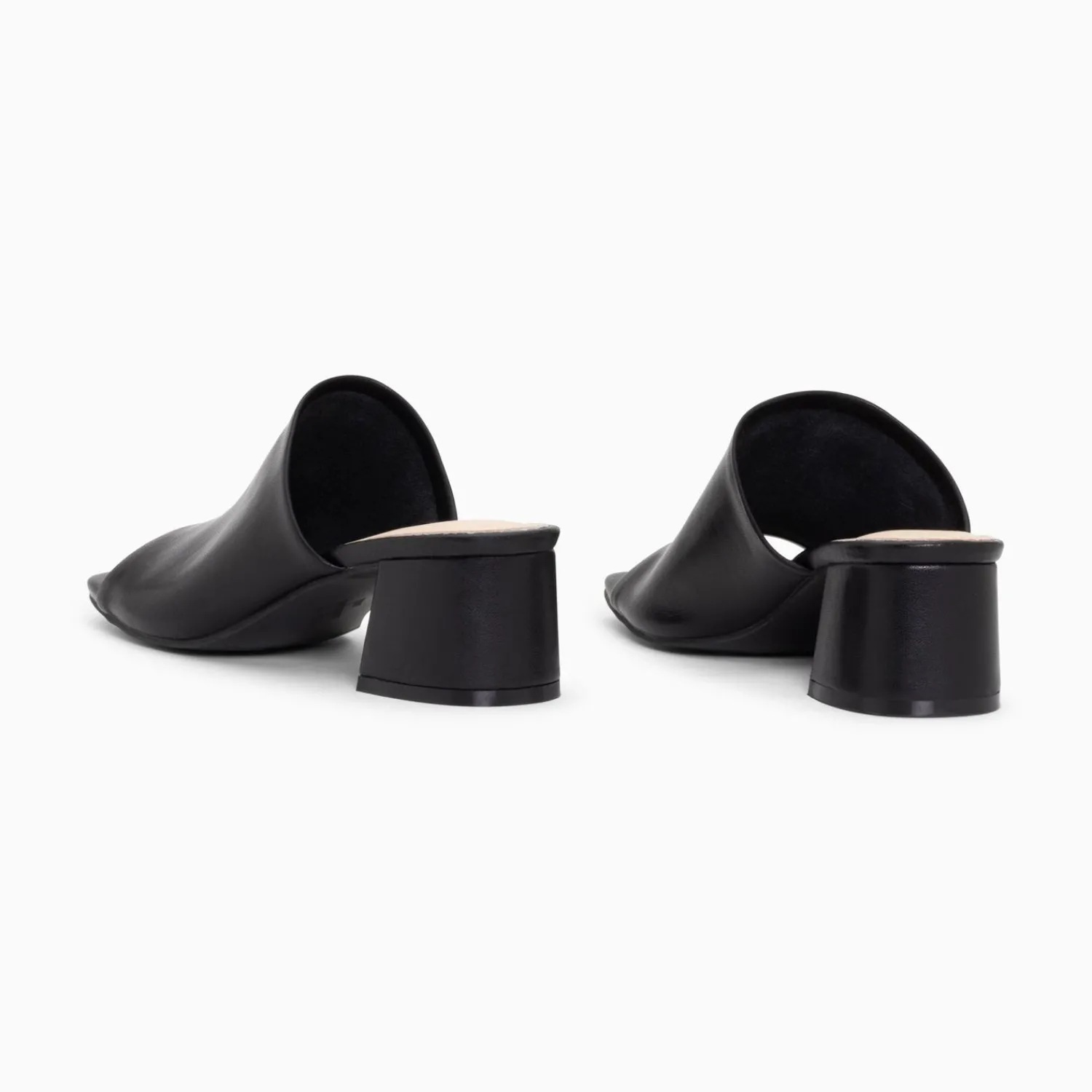 Vanessa Wu Sandales À Talon, Compensées>Mules Peep-Toe Helene Noires A Talon