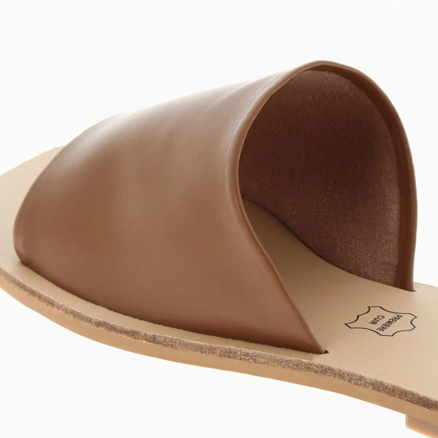 Vanessa Wu Sandales Plates>Mules Plates Sandra A Large Bride Camel