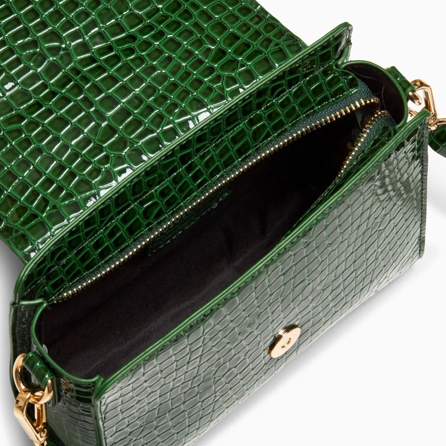 Vanessa Wu Sacs>Petit Sac A Main Joanne Vert Croco