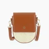 Vanessa Wu Sacs>Petit Sac Armelle Camel Et Beige A Bandouliere
