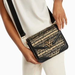Vanessa Wu Sacs>Petit Sac Cartable Aline Noir Et Beige