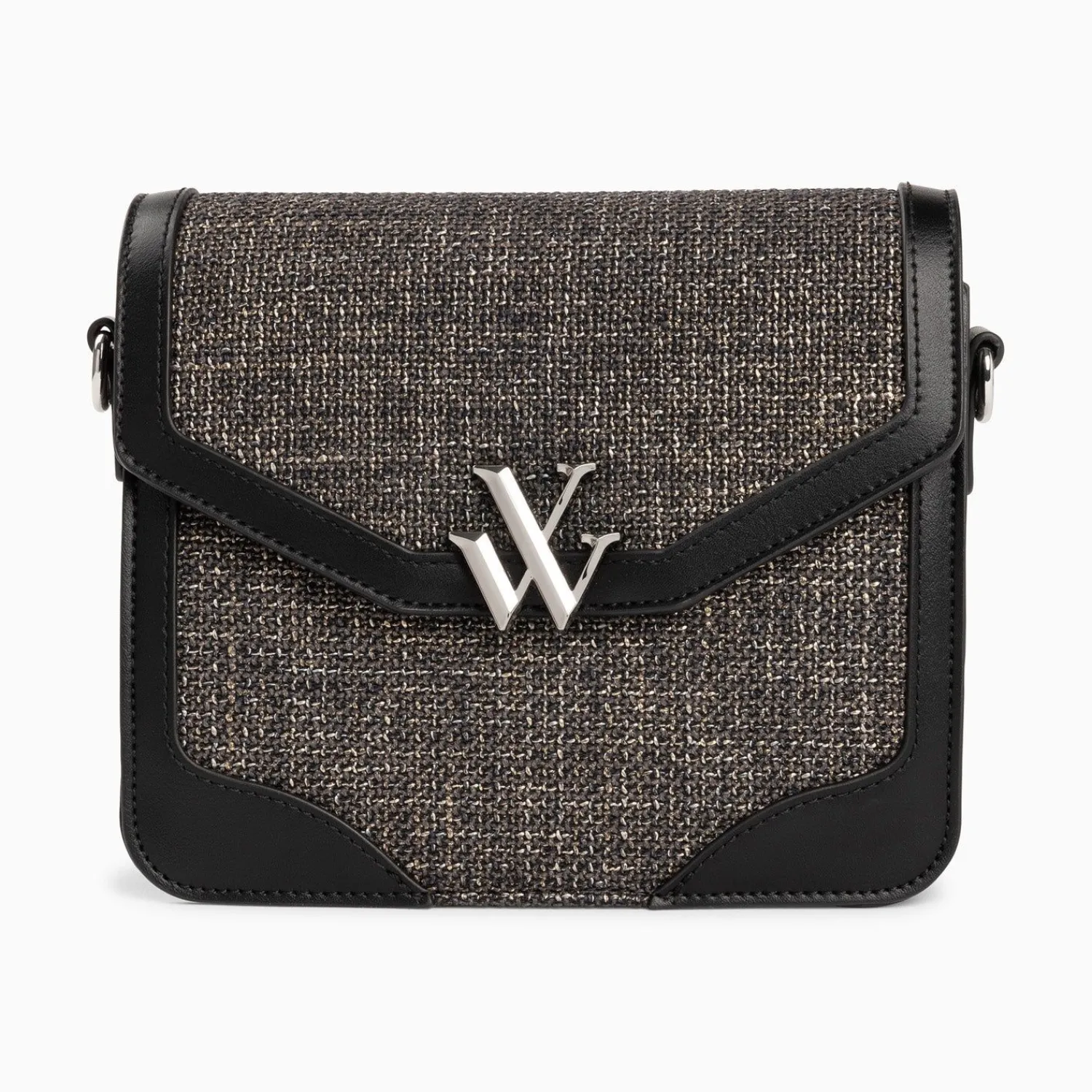 Vanessa Wu Sacs>Petit Sac Cartable Blair Noir En Tweed