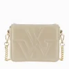 Vanessa Wu Sacs>Petit Sac Monogramme Annie Beige Matelasse A Rabat