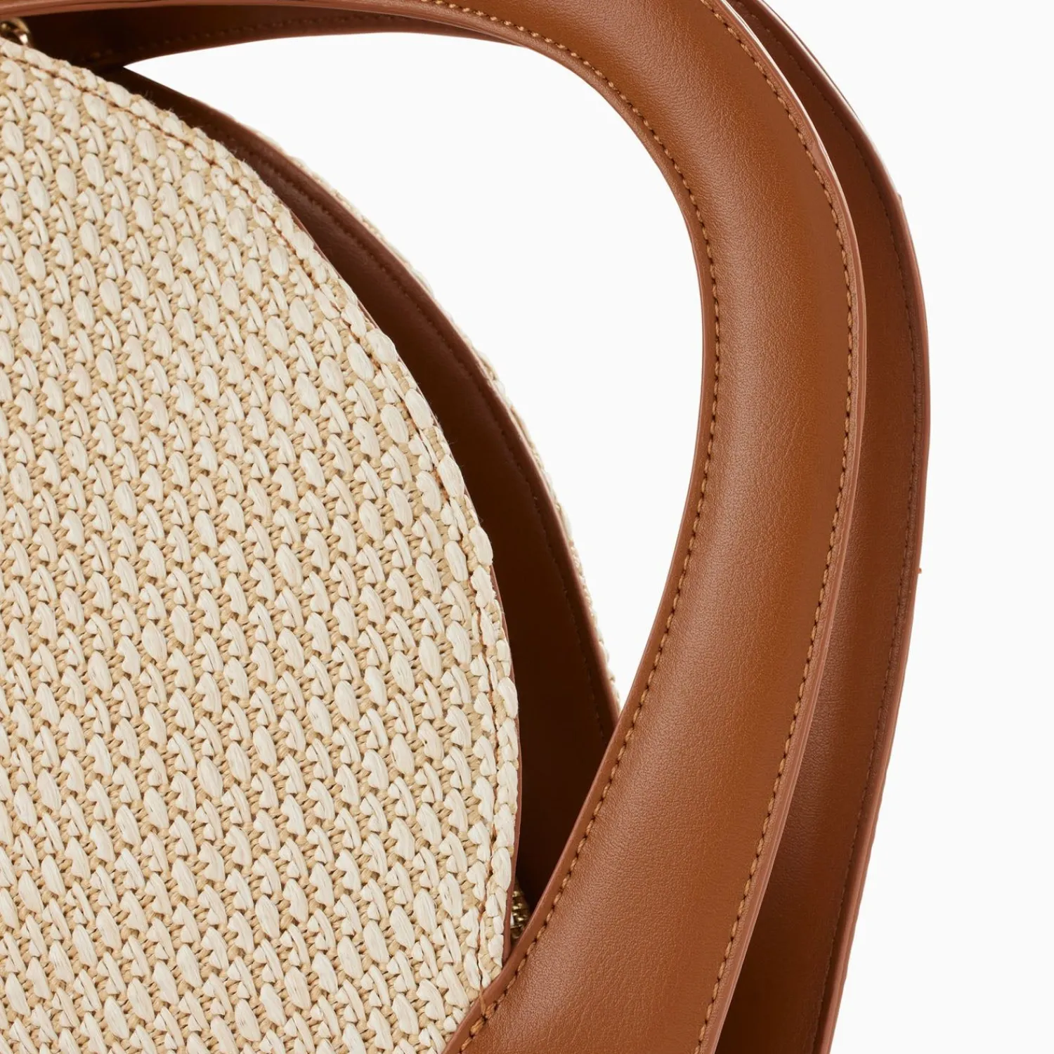 Vanessa Wu Sacs>Petit Sac Panier Juliane Beige Et Camel