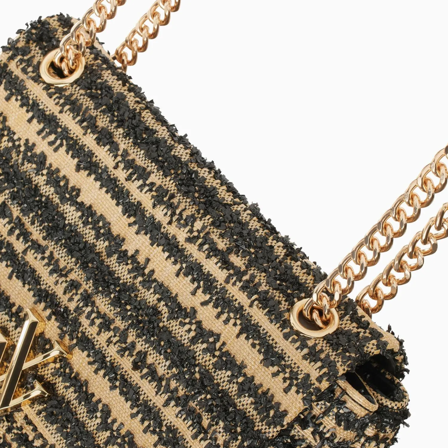 Vanessa Wu Sacs>Sac A Main Naomi Noir Et Beige A Chaine