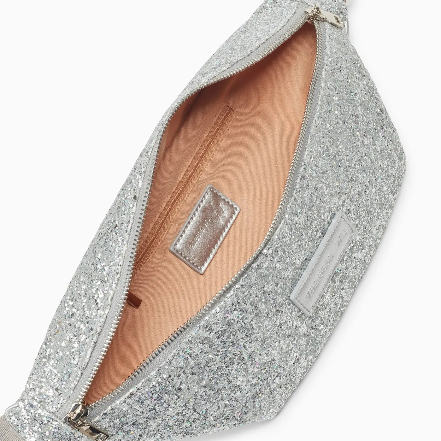 Vanessa Wu Sacs>Sac Banane Lydie Argent A Paillettes
