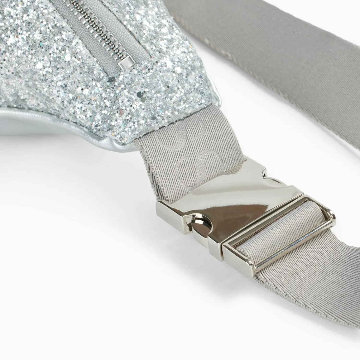 Vanessa Wu Sacs>Sac Banane Lydie Argent A Paillettes