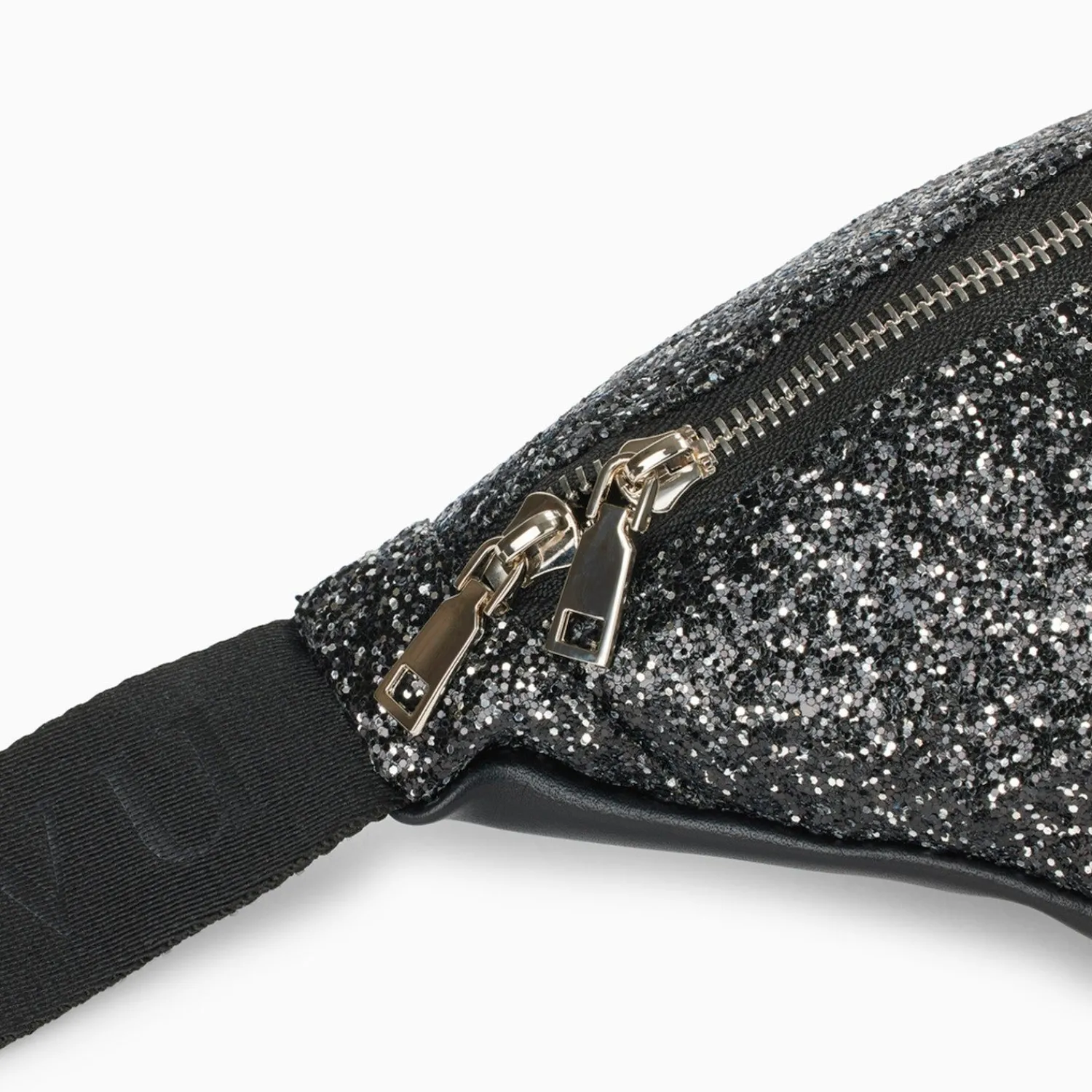 Vanessa Wu Sacs>Sac Banane Lydie Noir A Paillettes