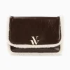 Vanessa Wu Sacs>Sac Bandouliere Bertina Marron A Rabat Et Faux Shearling