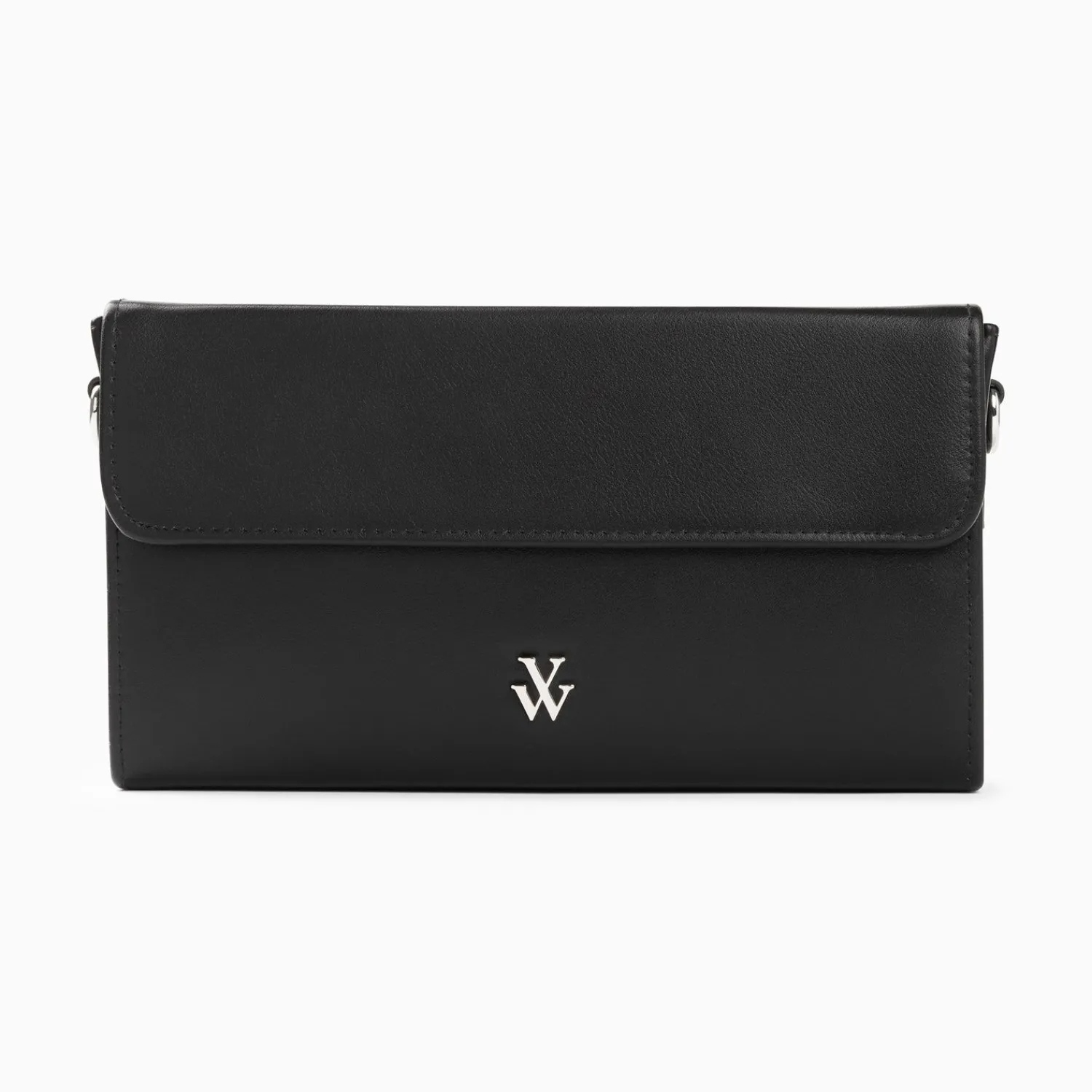 Vanessa Wu Sacs>Sac Bandouliere Sydney Noir A Rabat Et Strass