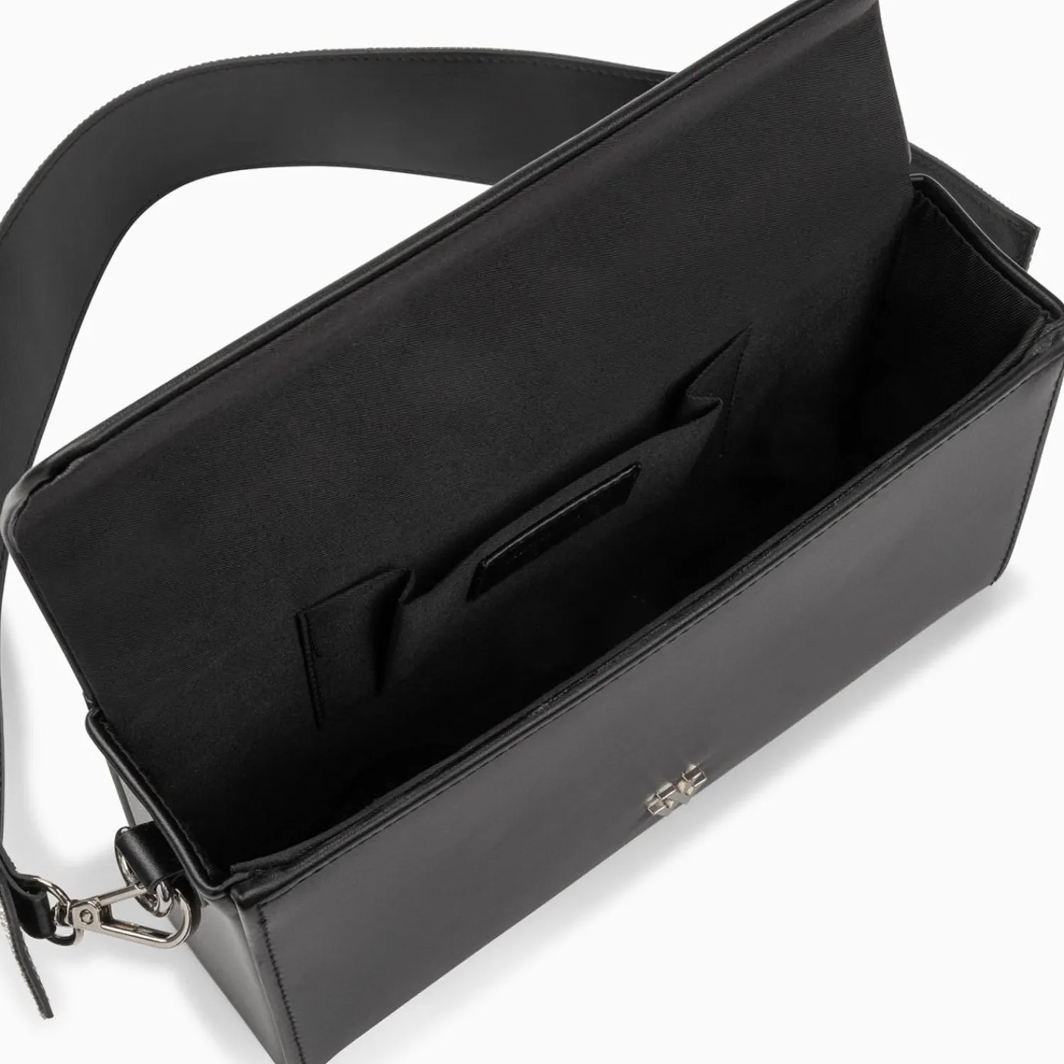 Vanessa Wu Sacs>Sac Bandouliere Sydney Noir A Rabat Et Strass