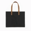 Vanessa Wu Sacs>Sac Cabas Monogramme Emilia Noir