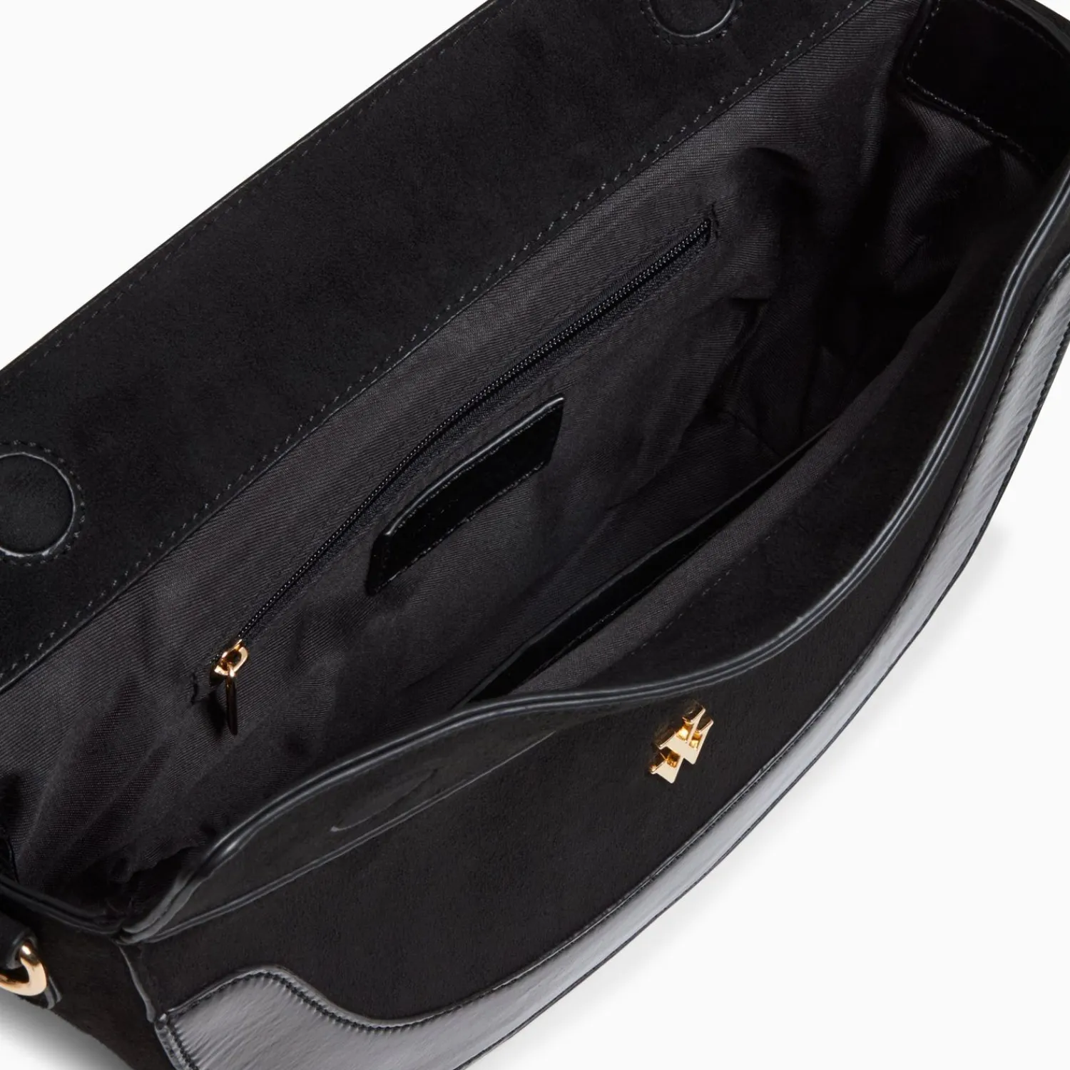 Vanessa Wu Sacs>Sac Demi-Lune Rym Noir Bi-Matiere