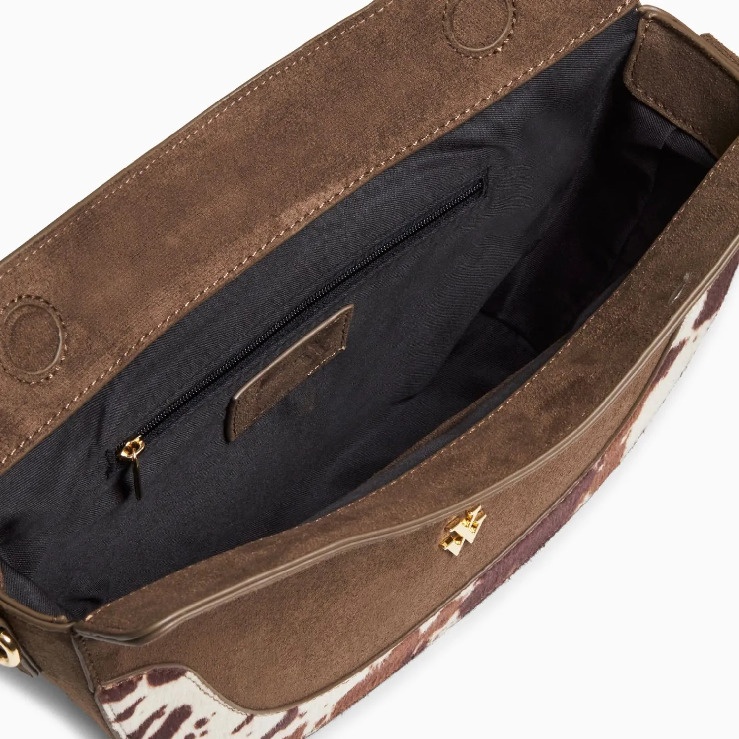 Vanessa Wu Sacs>Sac Demi-Lune Rym Taupe Bi-Matiere