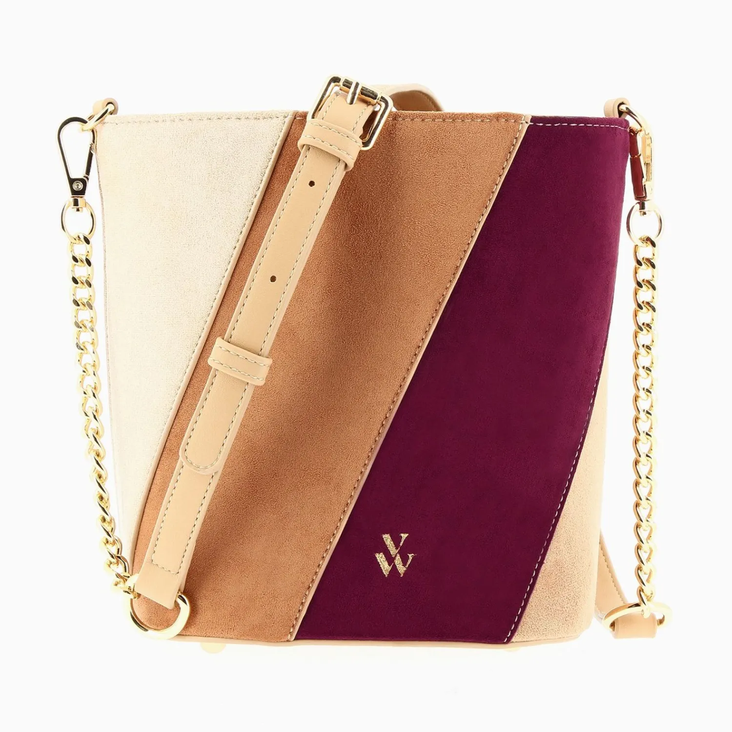 Vanessa Wu Sacs>Sac Seau Martica Multicolore En Suedine