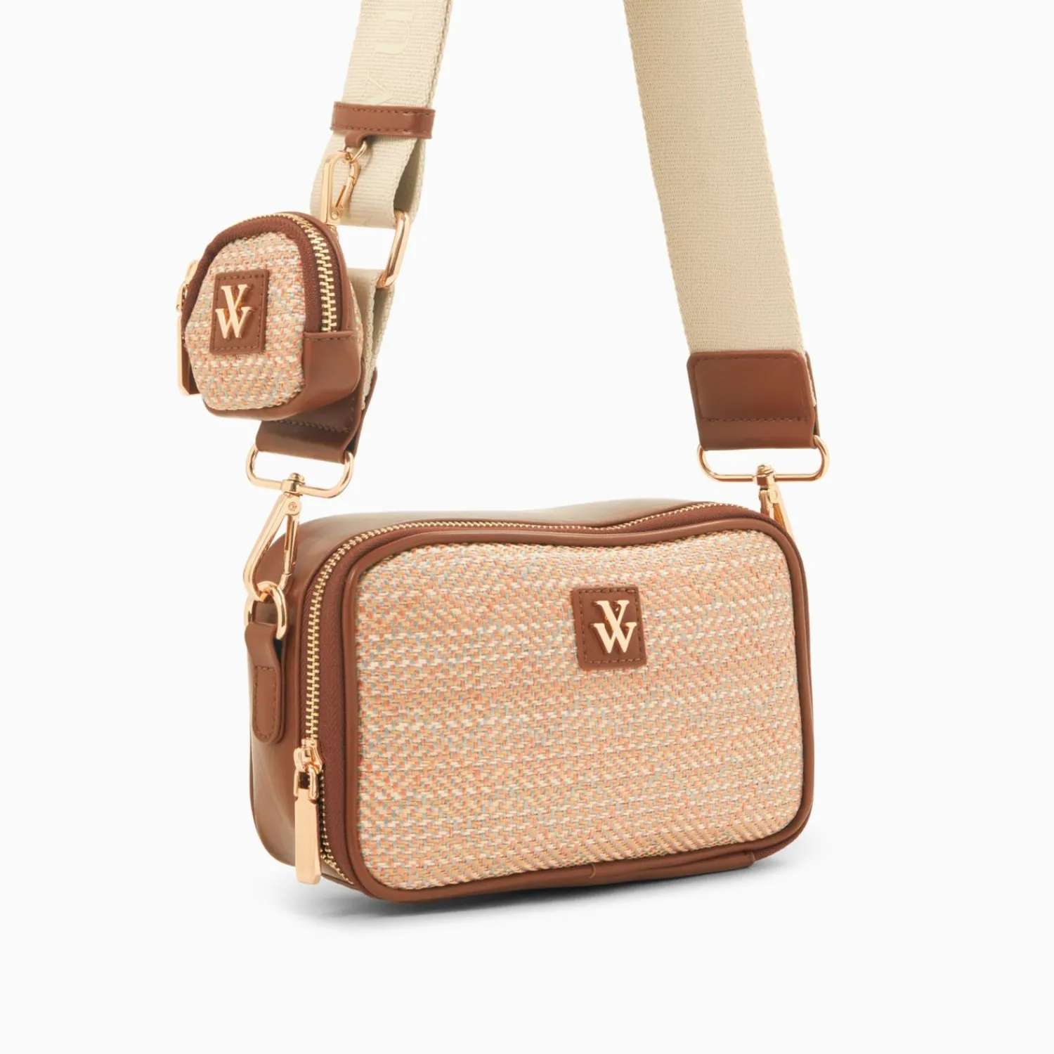 Vanessa Wu Sacs>Sacoche Eryn Marron A Mini Pochette