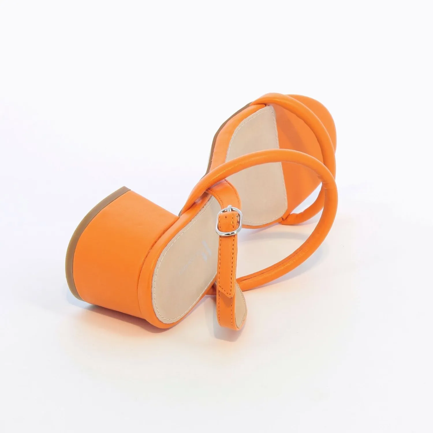 Vanessa Wu Sandales À Talon, Compensées>Sandales A Talon Minimalistes Oriane Orange
