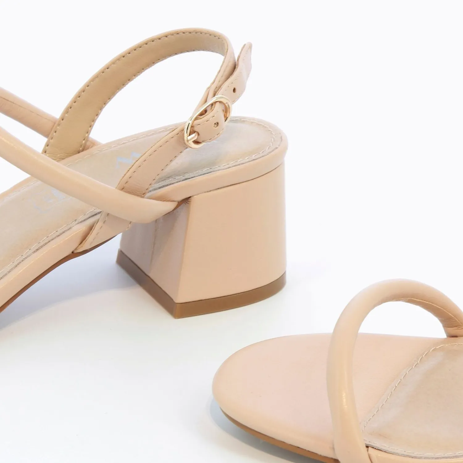 Vanessa Wu Sandales À Talon, Compensées>Sandales A Talon Minimalistes Oriane Nude
