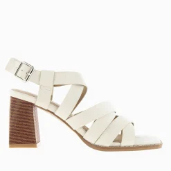 Vanessa Wu Sandales À Talon, Compensées>Sandales Carrie Beige Clair A Multibrides Croisees Et Talon Haut