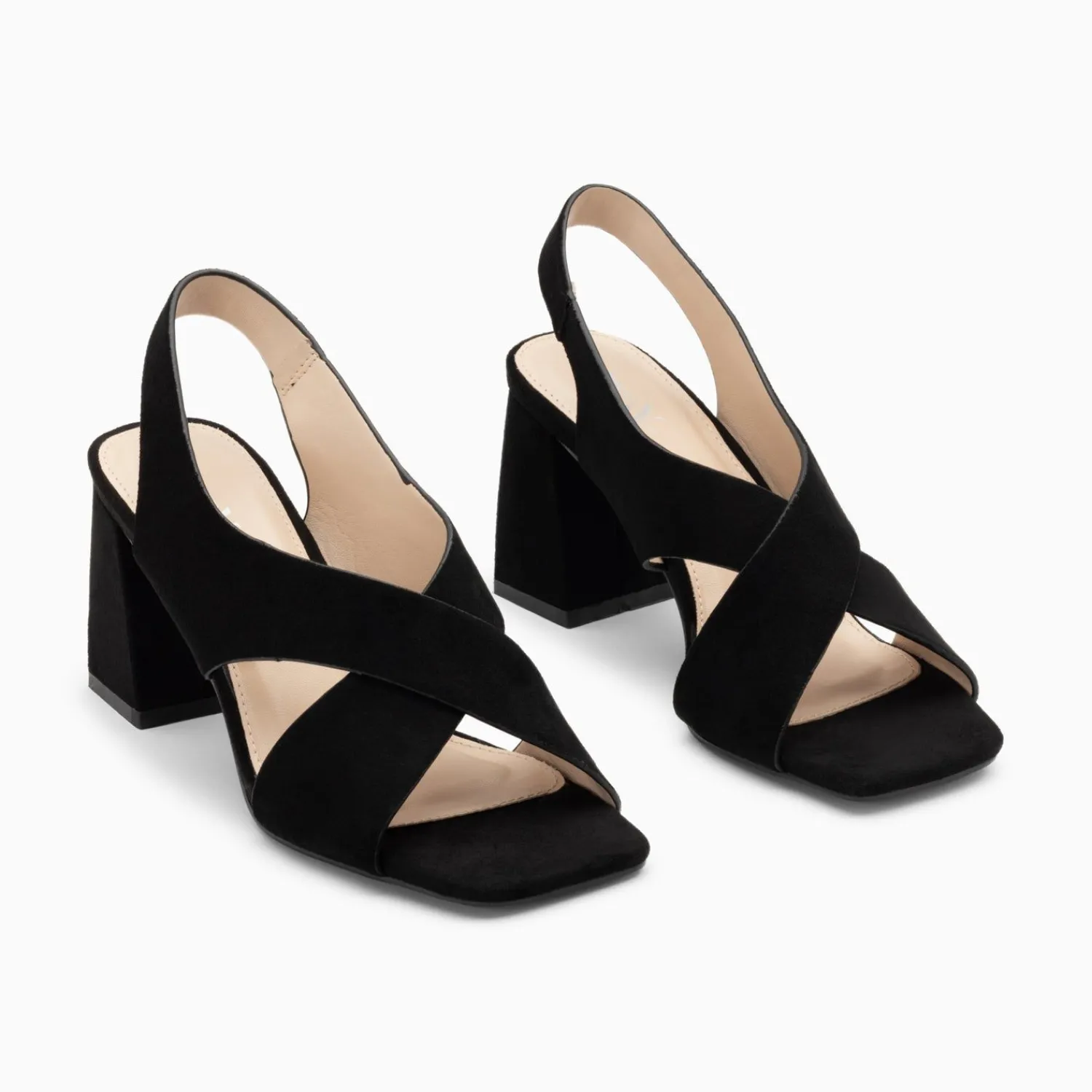 Vanessa Wu Sandales À Talon, Compensées>Sandales Lauren Noires A Brides Croisees Et Talon Haut