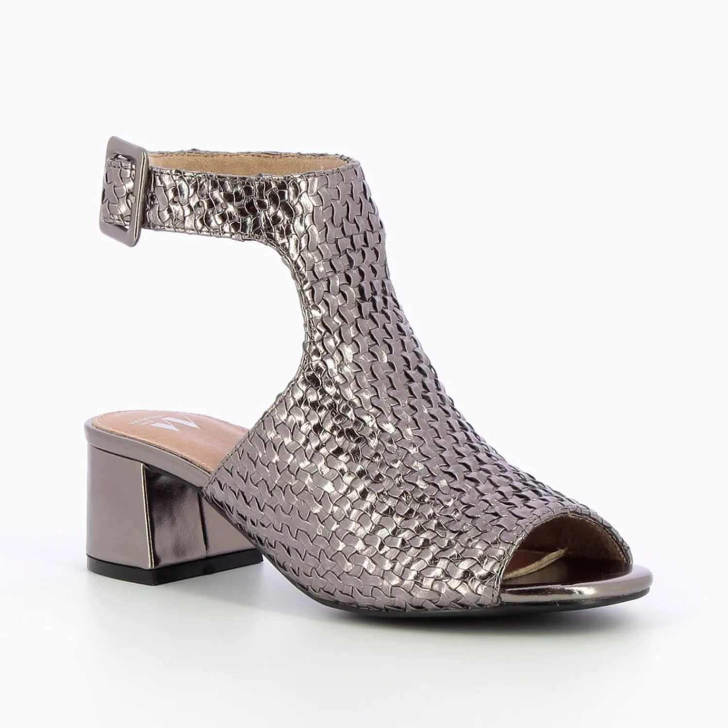 Vanessa Wu Sandales À Talon, Compensées>Sandales Manuella Anthracite Tressees Peep-Toe