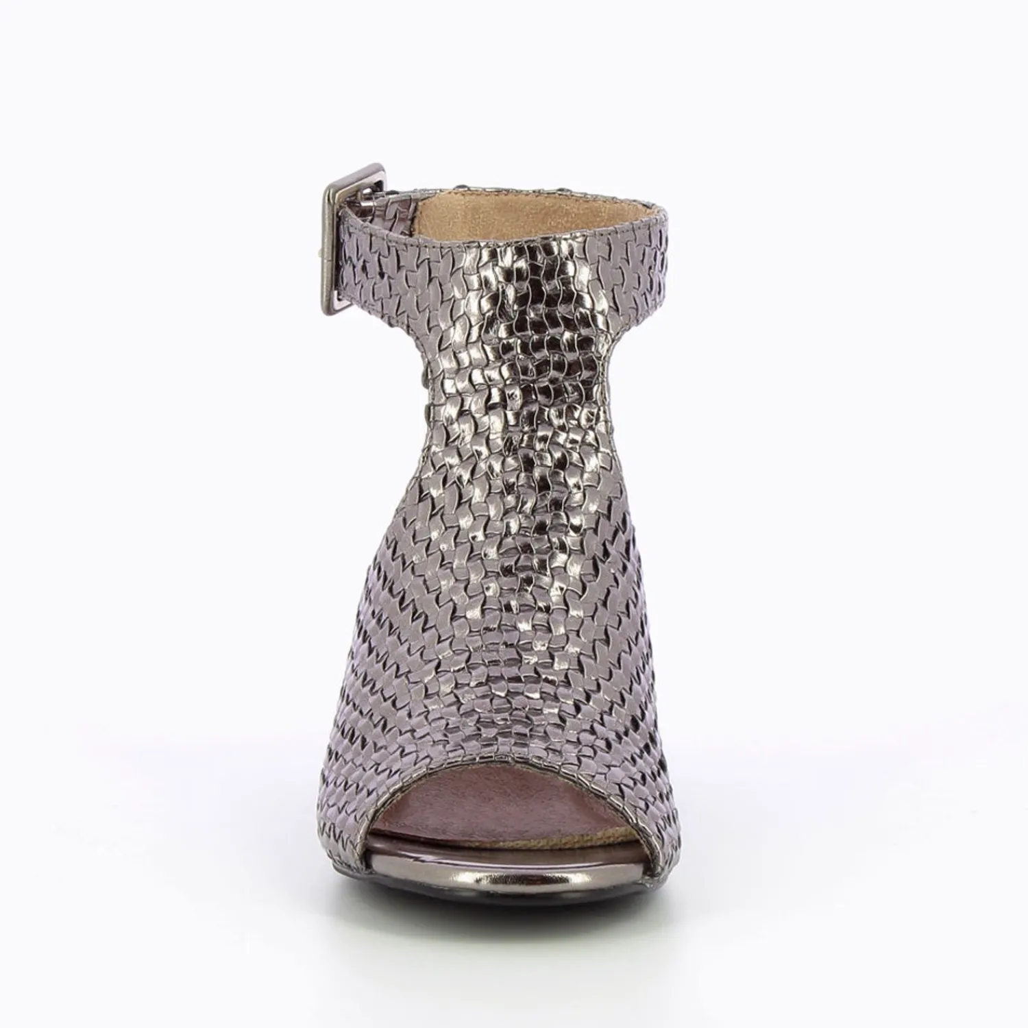 Vanessa Wu Sandales À Talon, Compensées>Sandales Manuella Anthracite Tressees Peep-Toe