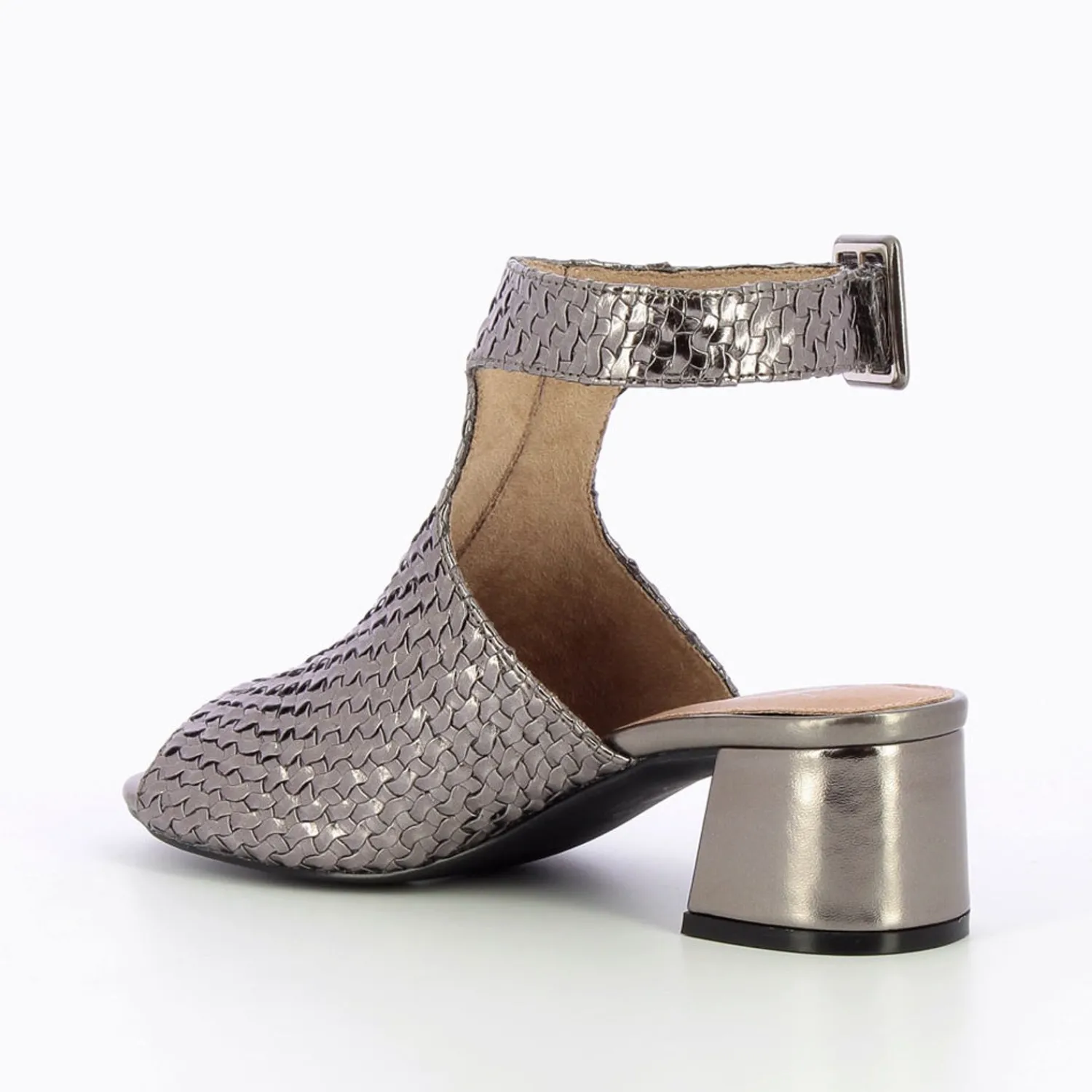 Vanessa Wu Sandales À Talon, Compensées>Sandales Manuella Anthracite Tressees Peep-Toe