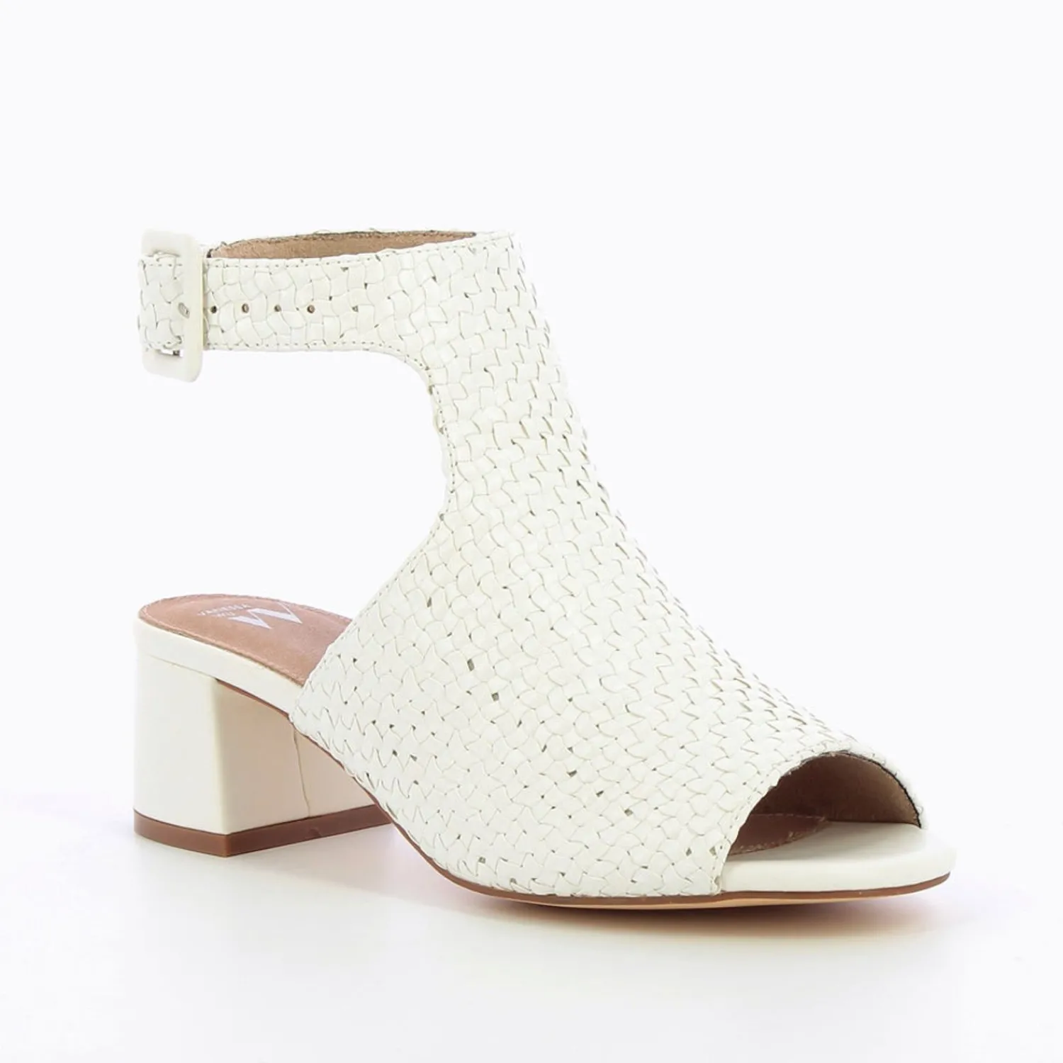 Vanessa Wu Sandales À Talon, Compensées>Sandales Manuella Blanches Tressees Peep-Toe