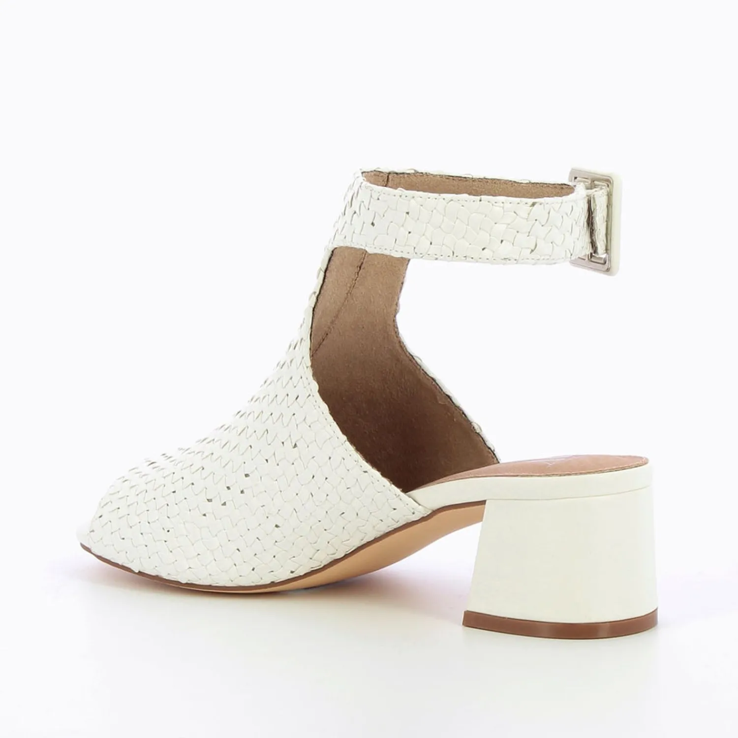 Vanessa Wu Sandales À Talon, Compensées>Sandales Manuella Blanches Tressees Peep-Toe