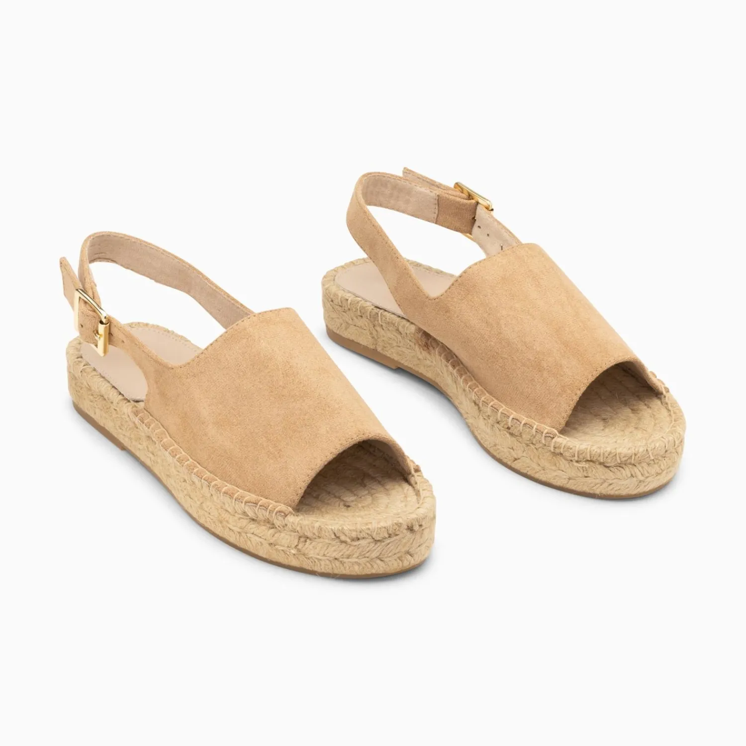 Vanessa Wu Sandales Plates>Sandales Marjolaine Beiges A Semelle Espadrille
