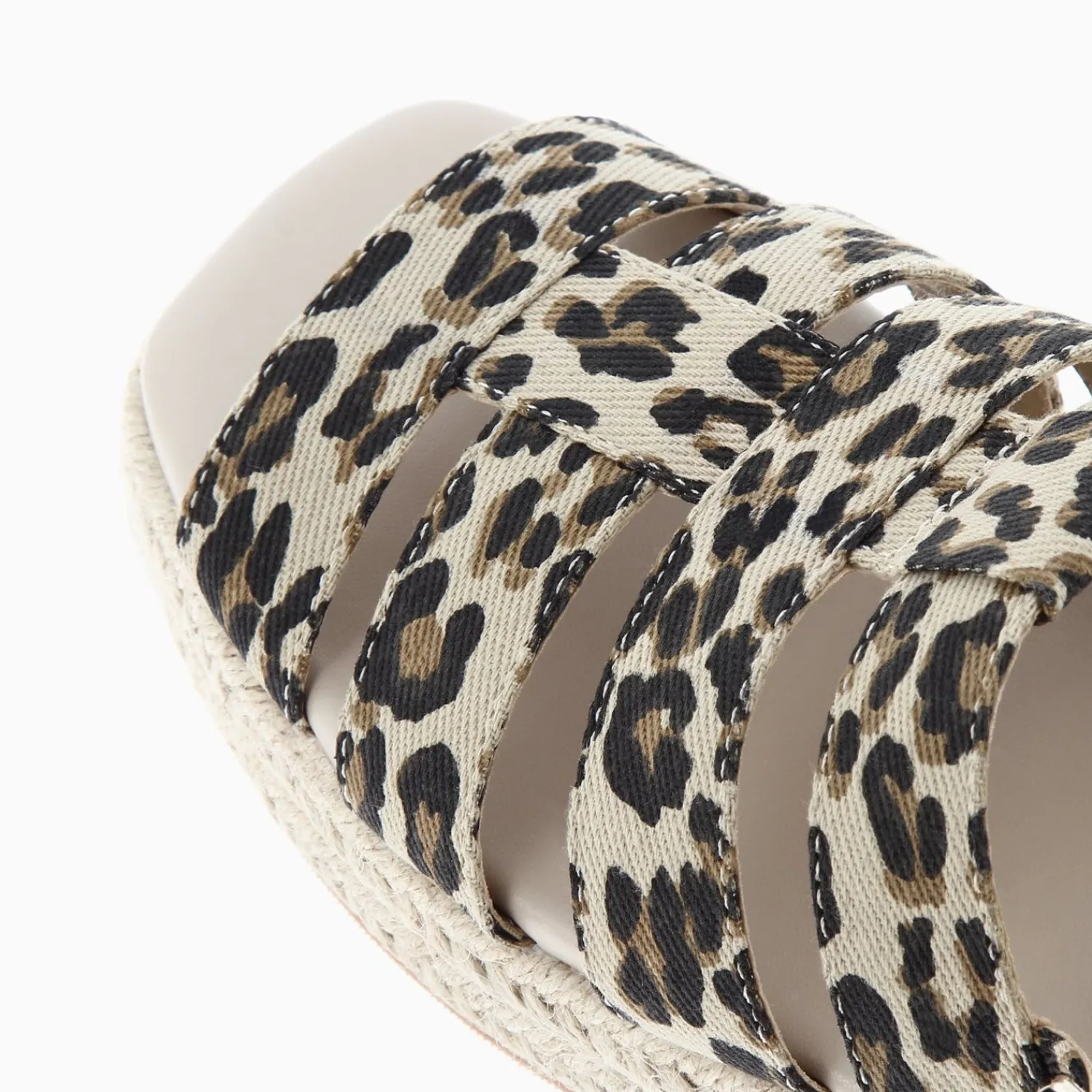 Vanessa Wu Sandales Plates>Sandales Plateformes Leila A Brides Leopard