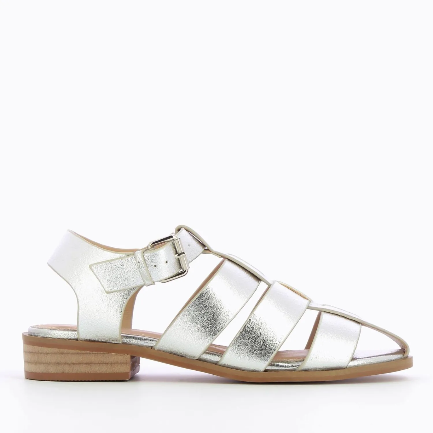 Vanessa Wu Sandales Plates>Sandales Plates Arielle Argent Style Pecheur