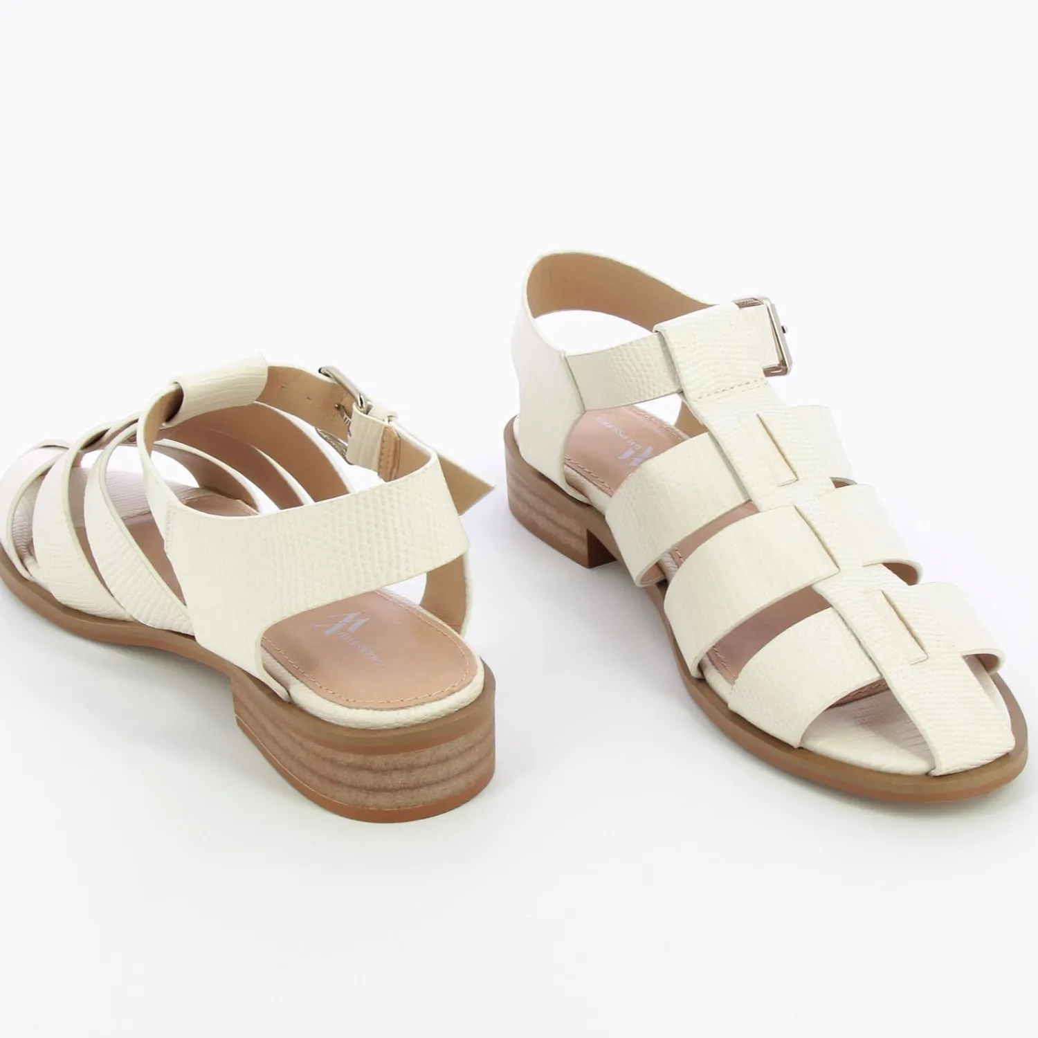Vanessa Wu Sandales Plates>Sandales Plates Arielle Blanches Style Pecheur