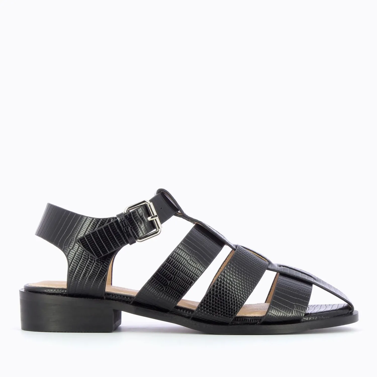 Vanessa Wu Sandales Plates>Sandales Plates Arielle Noires Style Pecheur