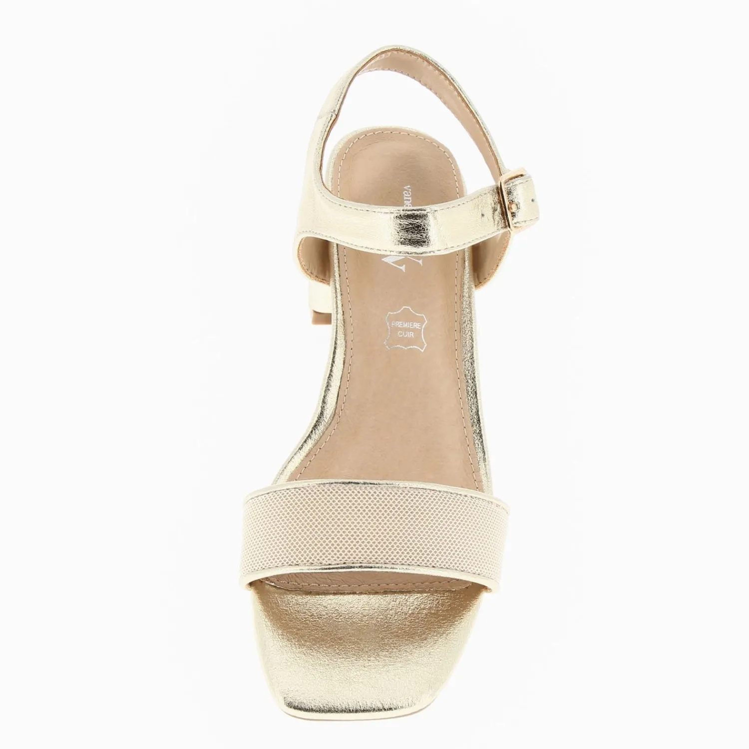 Vanessa Wu Sandales À Talon, Compensées>Sandales Veronica Or A Bride En Mesh Beige