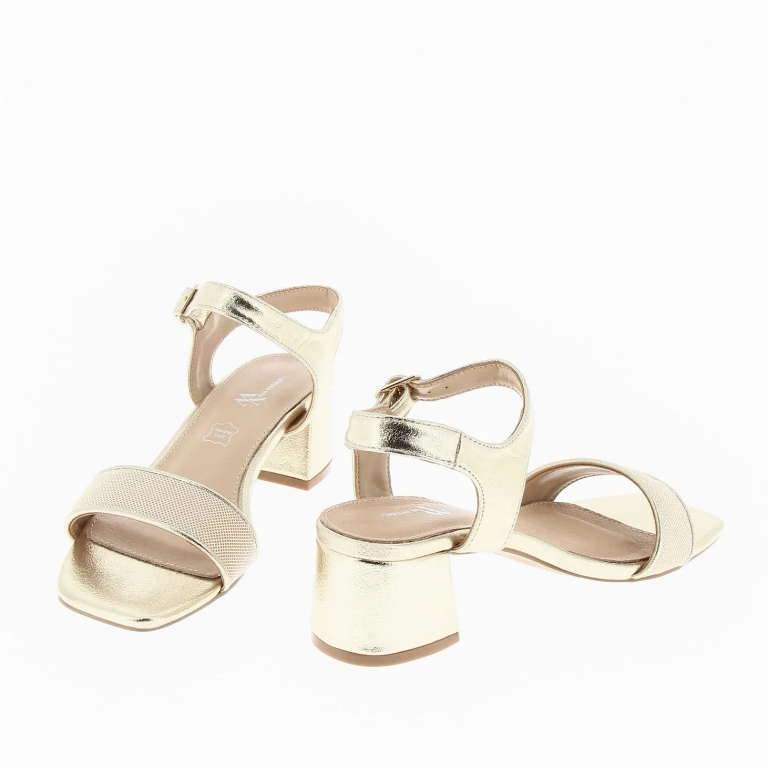 Vanessa Wu Sandales À Talon, Compensées>Sandales Veronica Or A Bride En Mesh Beige